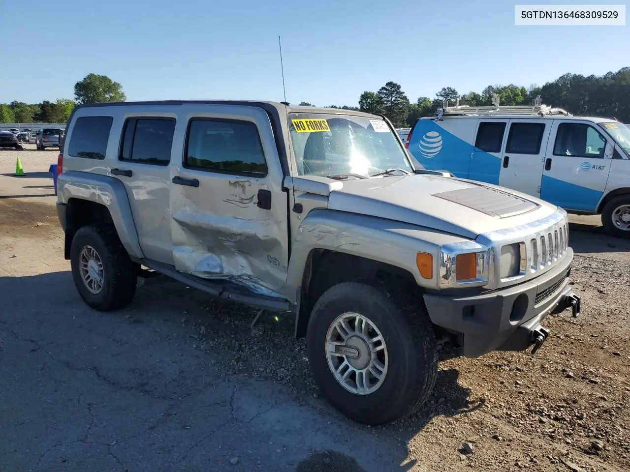 2006 Hummer H3 VIN: 5GTDN136468309529 Lot: 55634365