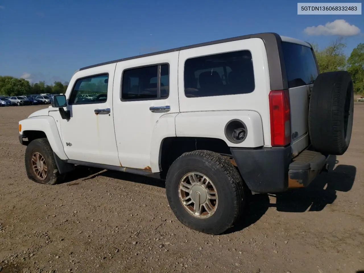 2006 Hummer H3 VIN: 5GTDN136068332483 Lot: 56418835