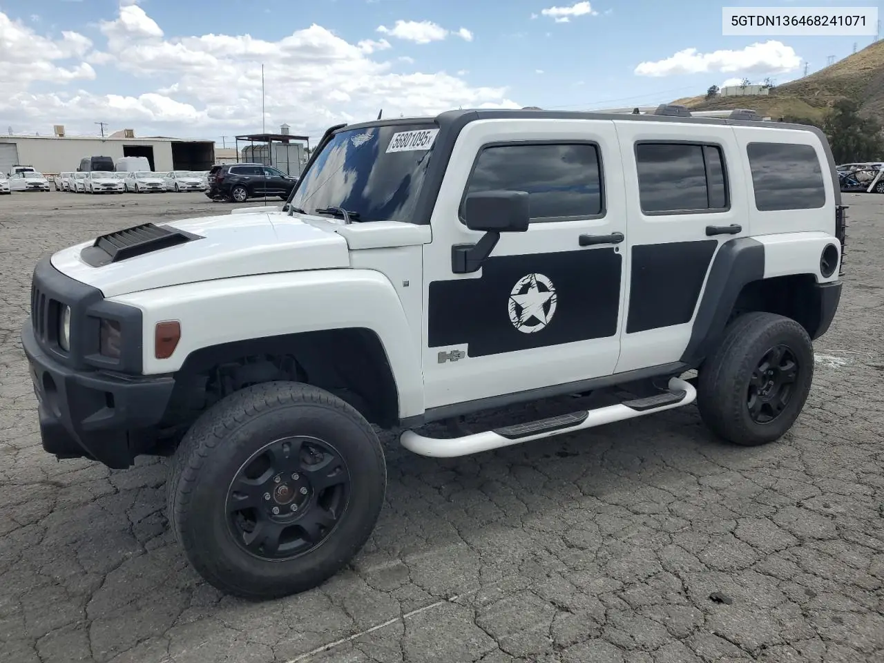 2006 Hummer H3 VIN: 5GTDN136468241071 Lot: 56801095