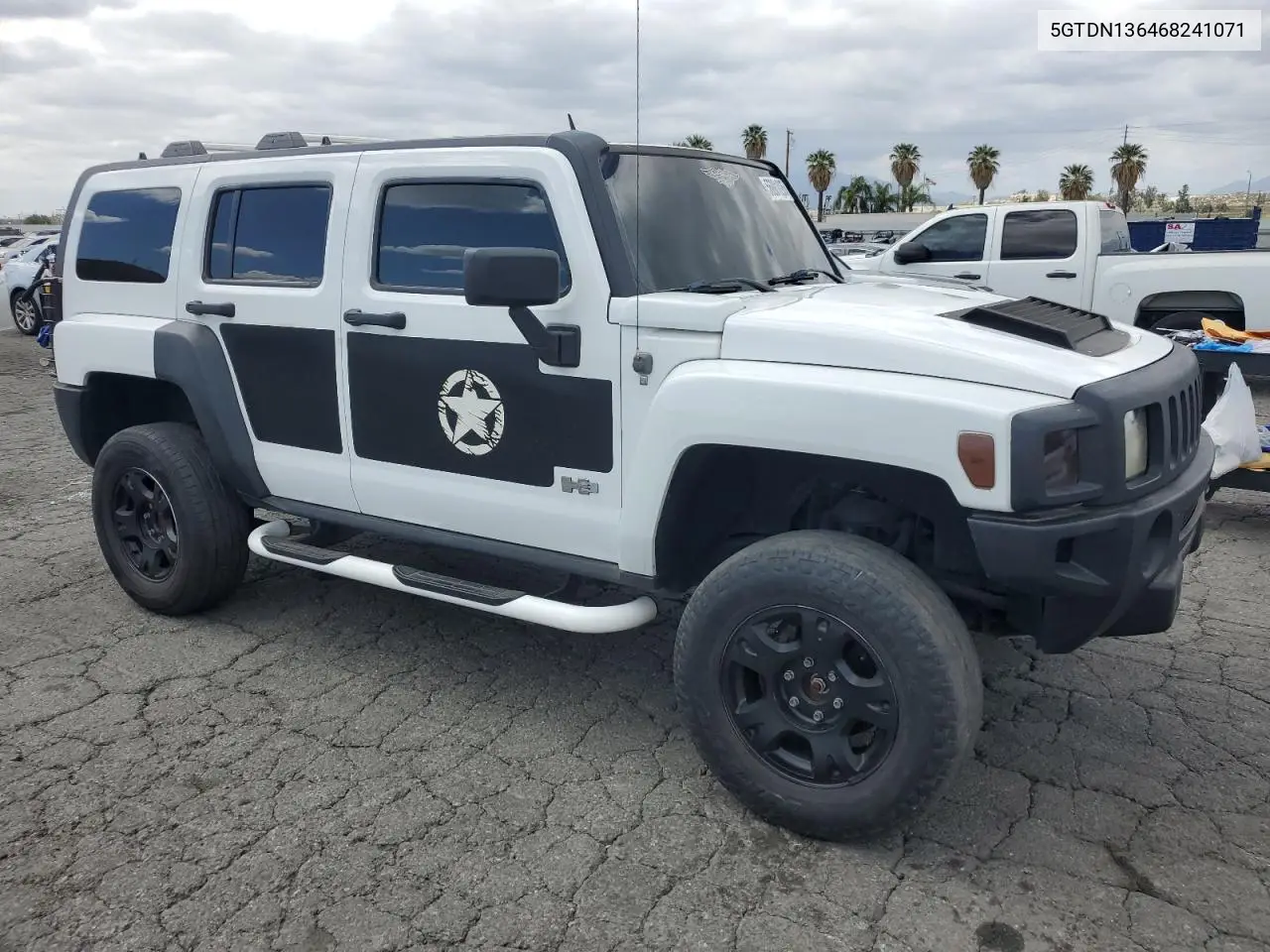 2006 Hummer H3 VIN: 5GTDN136468241071 Lot: 56801095