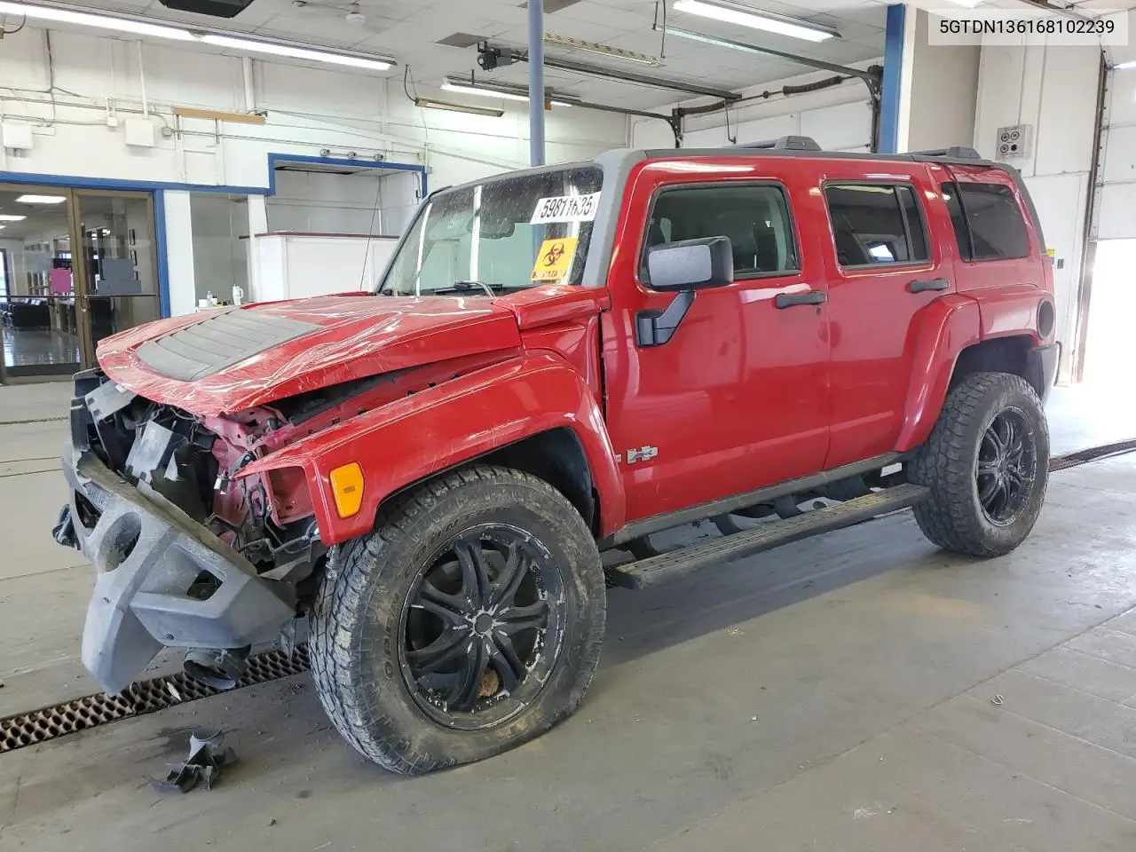 2006 Hummer H3 VIN: 5GTDN136168102239 Lot: 59811635
