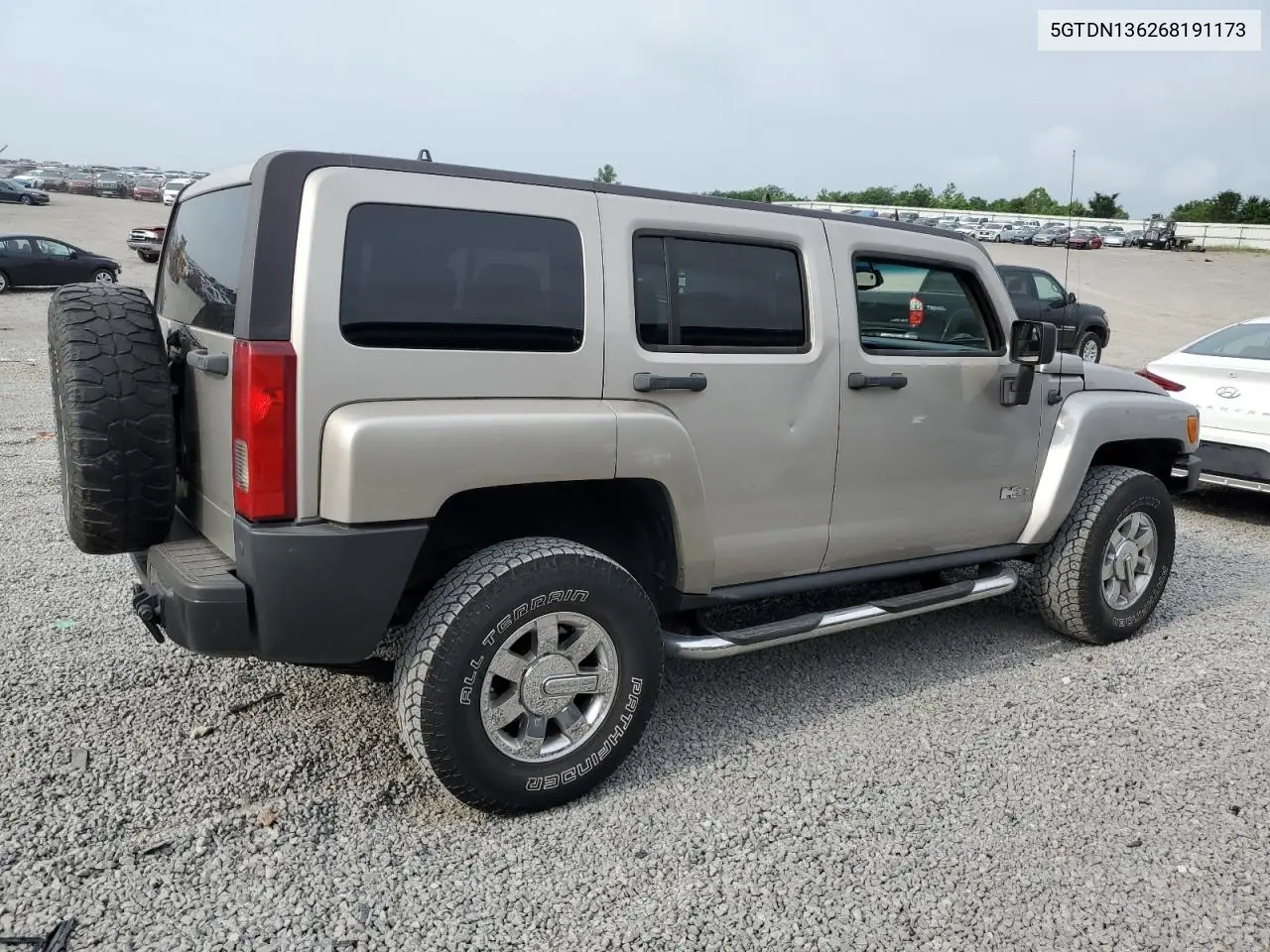 2006 Hummer H3 VIN: 5GTDN136268191173 Lot: 60131625