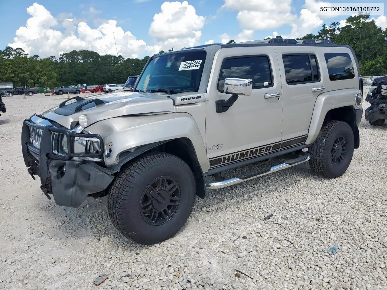 2006 Hummer H3 VIN: 5GTDN136168108722 Lot: 62085285