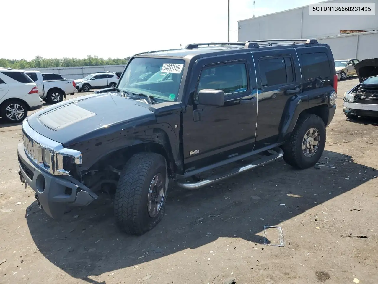 2006 Hummer H3 VIN: 5GTDN136668231495 Lot: 64093115