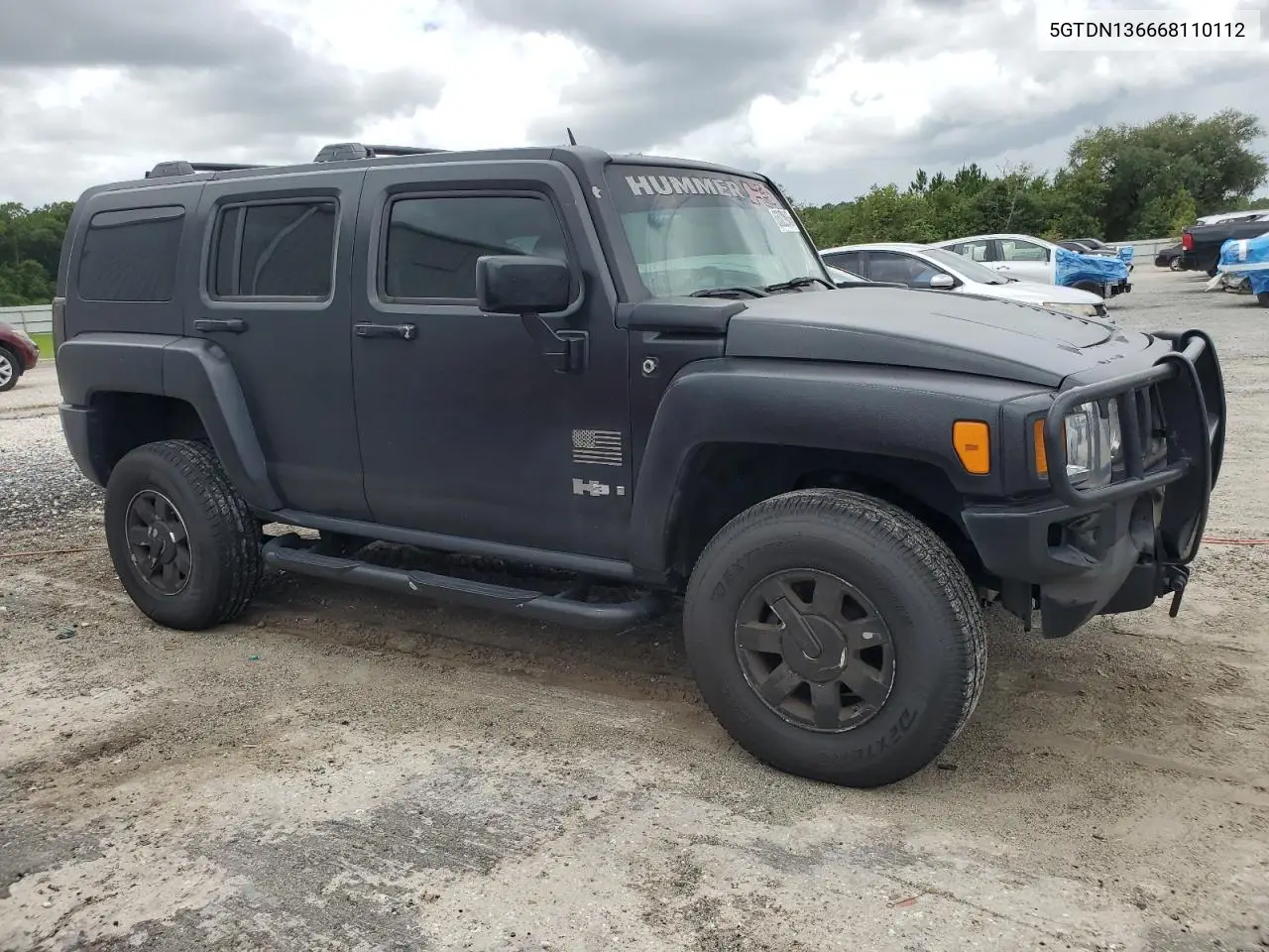 2006 Hummer H3 VIN: 5GTDN136668110112 Lot: 65022945