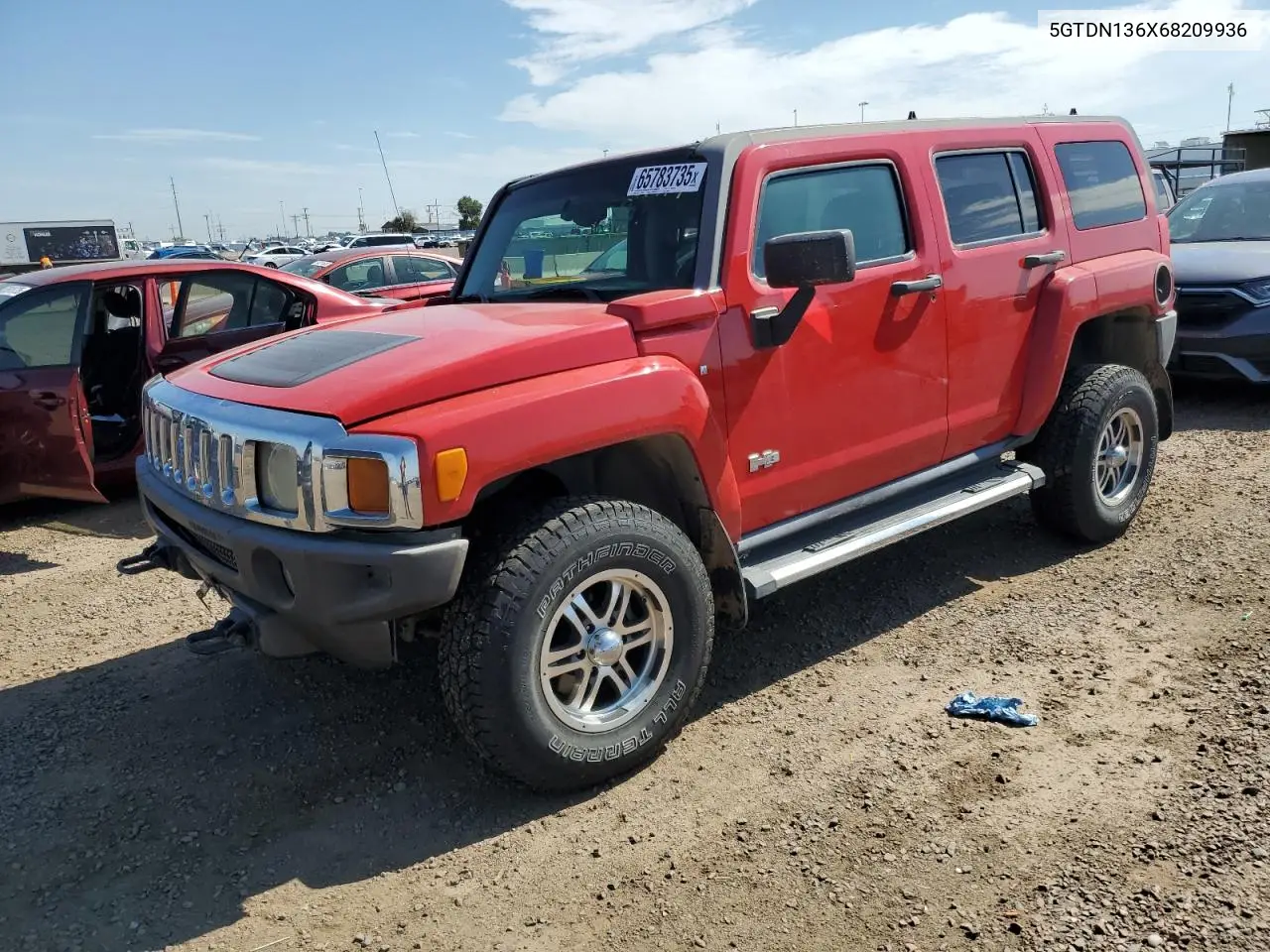 2006 Hummer H3 VIN: 5GTDN136X68209936 Lot: 65783735