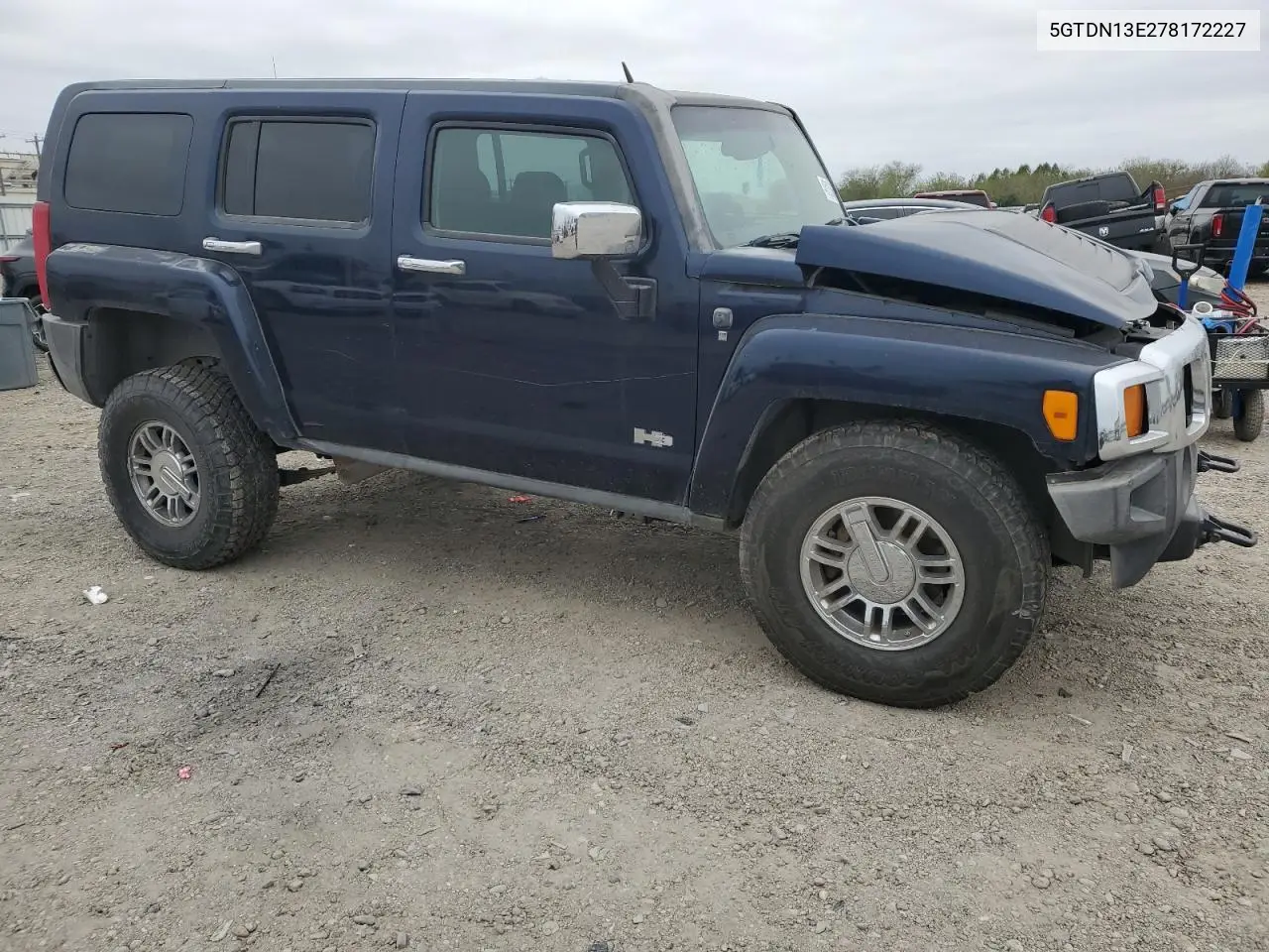 2007 Hummer H3 VIN: 5GTDN13E278172227 Lot: 46125835