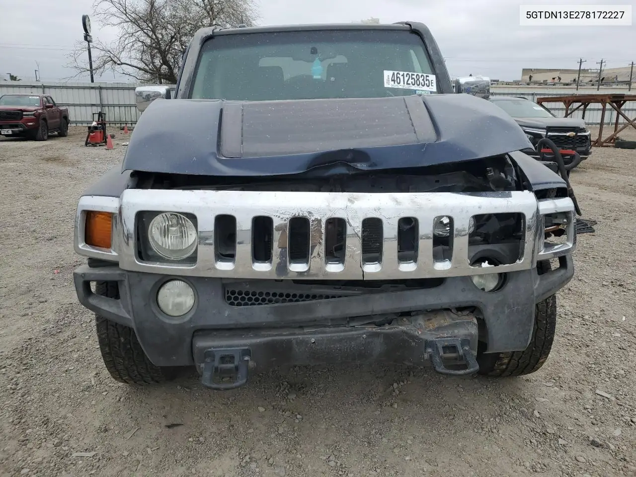 2007 Hummer H3 VIN: 5GTDN13E278172227 Lot: 46125835