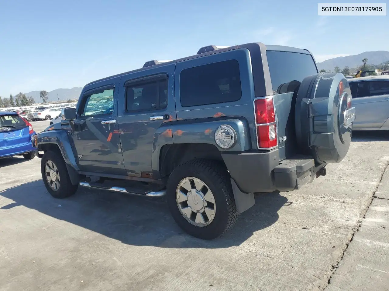 2007 Hummer H3 VIN: 5GTDN13E078179905 Lot: 52136345