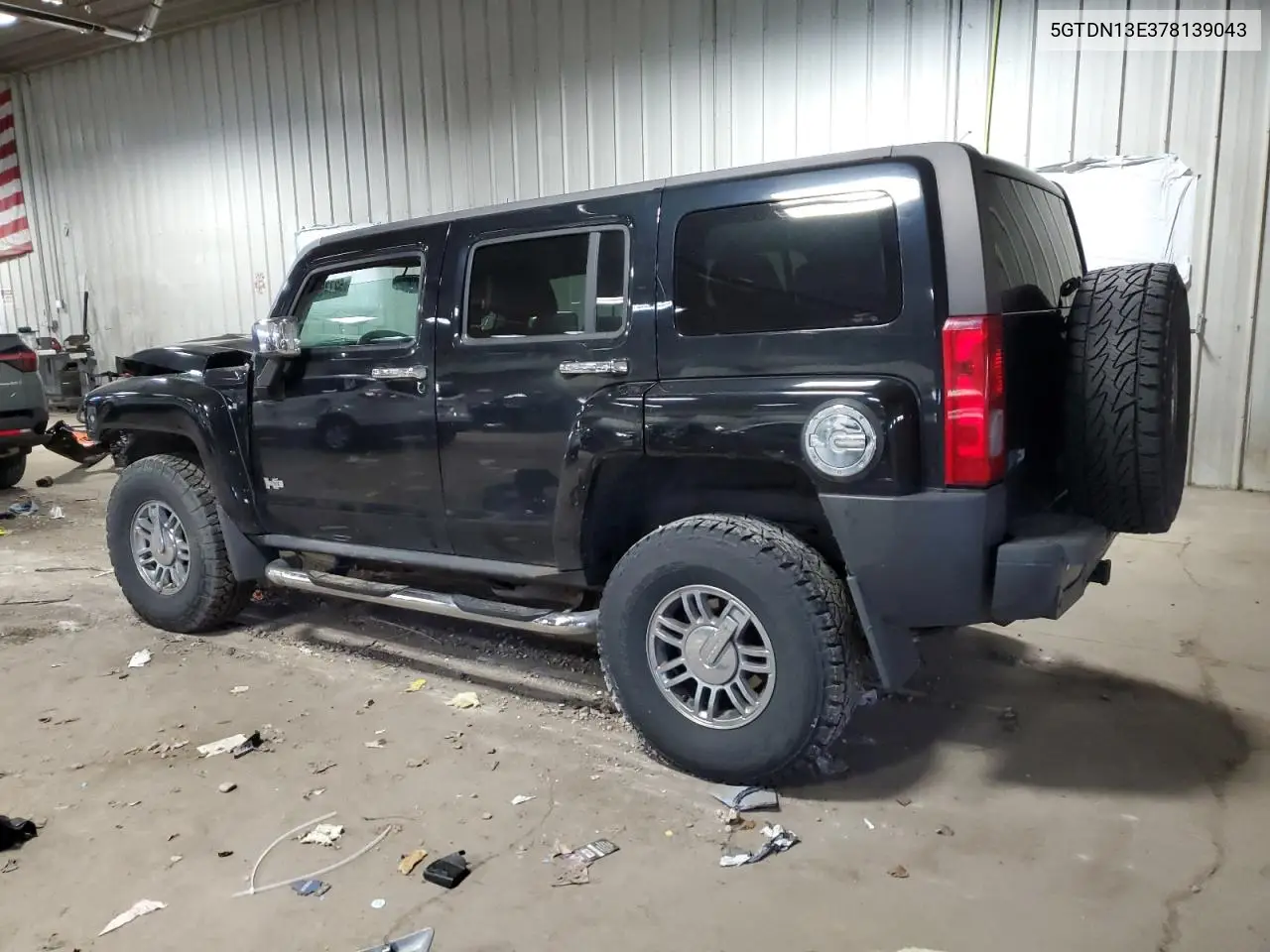 2007 Hummer H3 VIN: 5GTDN13E378139043 Lot: 52775515