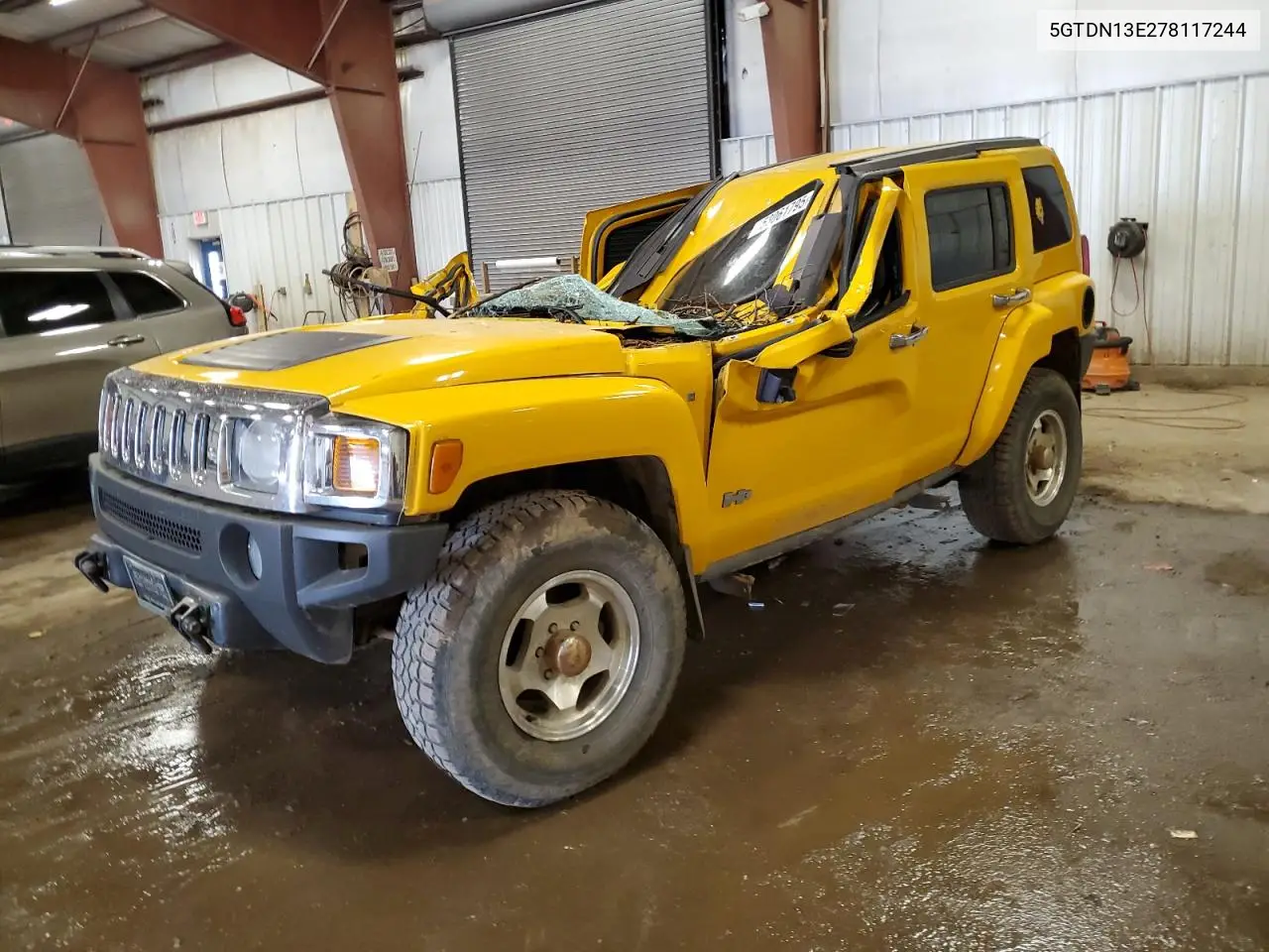 2007 Hummer H3 VIN: 5GTDN13E278117244 Lot: 53061795
