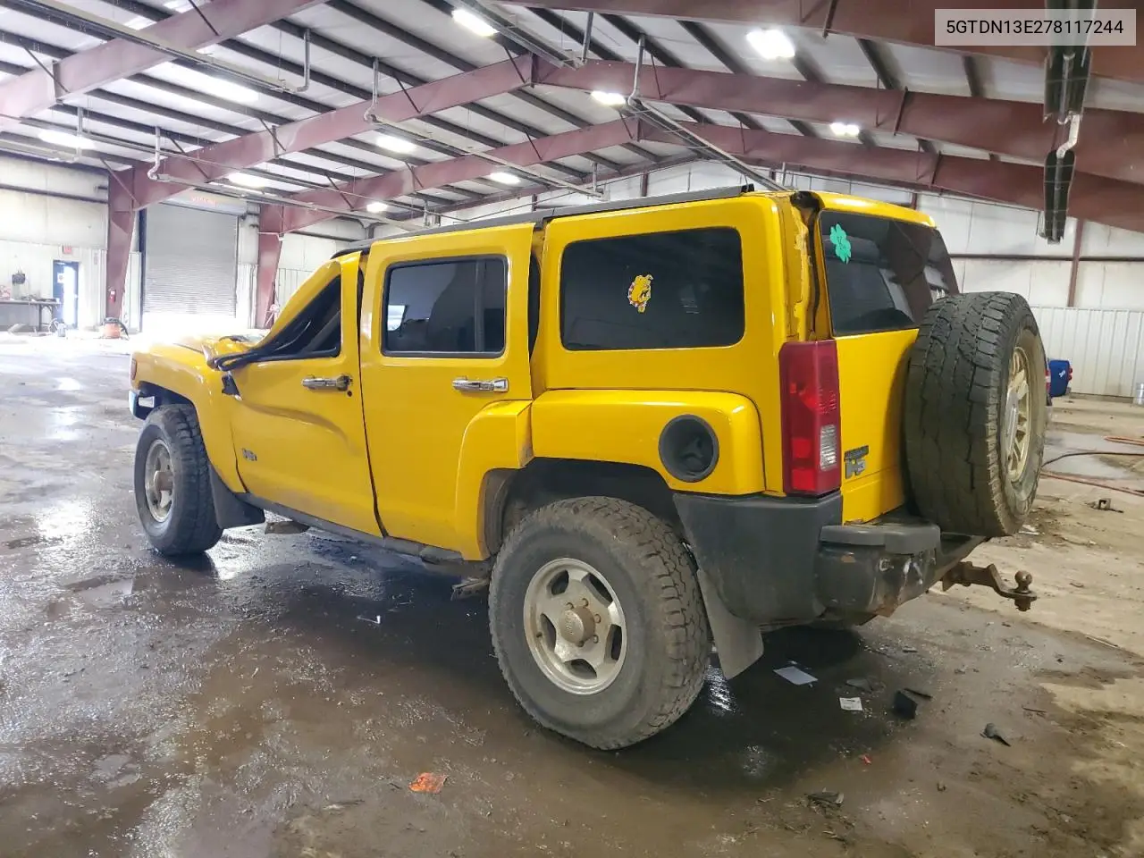2007 Hummer H3 VIN: 5GTDN13E278117244 Lot: 53061795