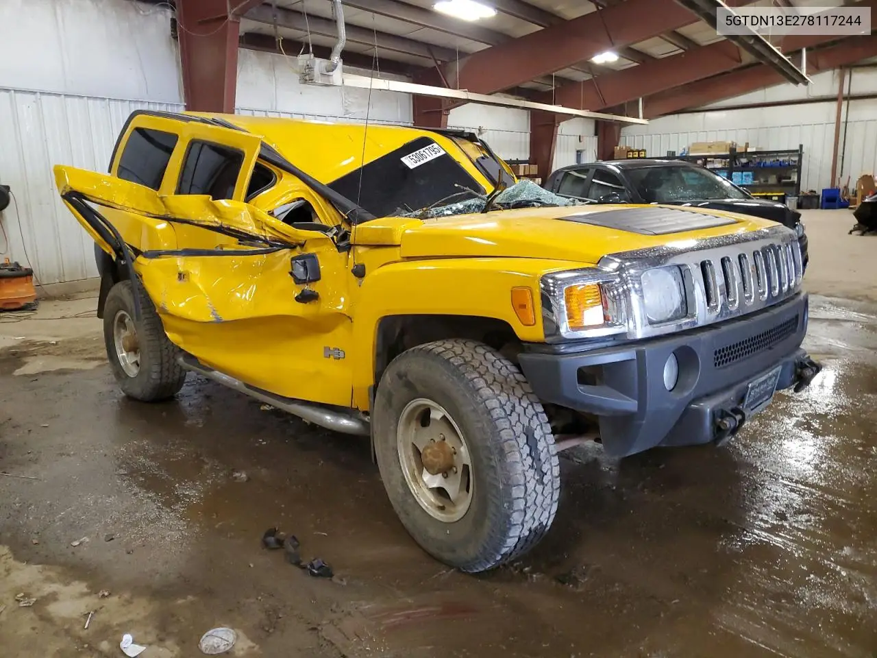 2007 Hummer H3 VIN: 5GTDN13E278117244 Lot: 53061795
