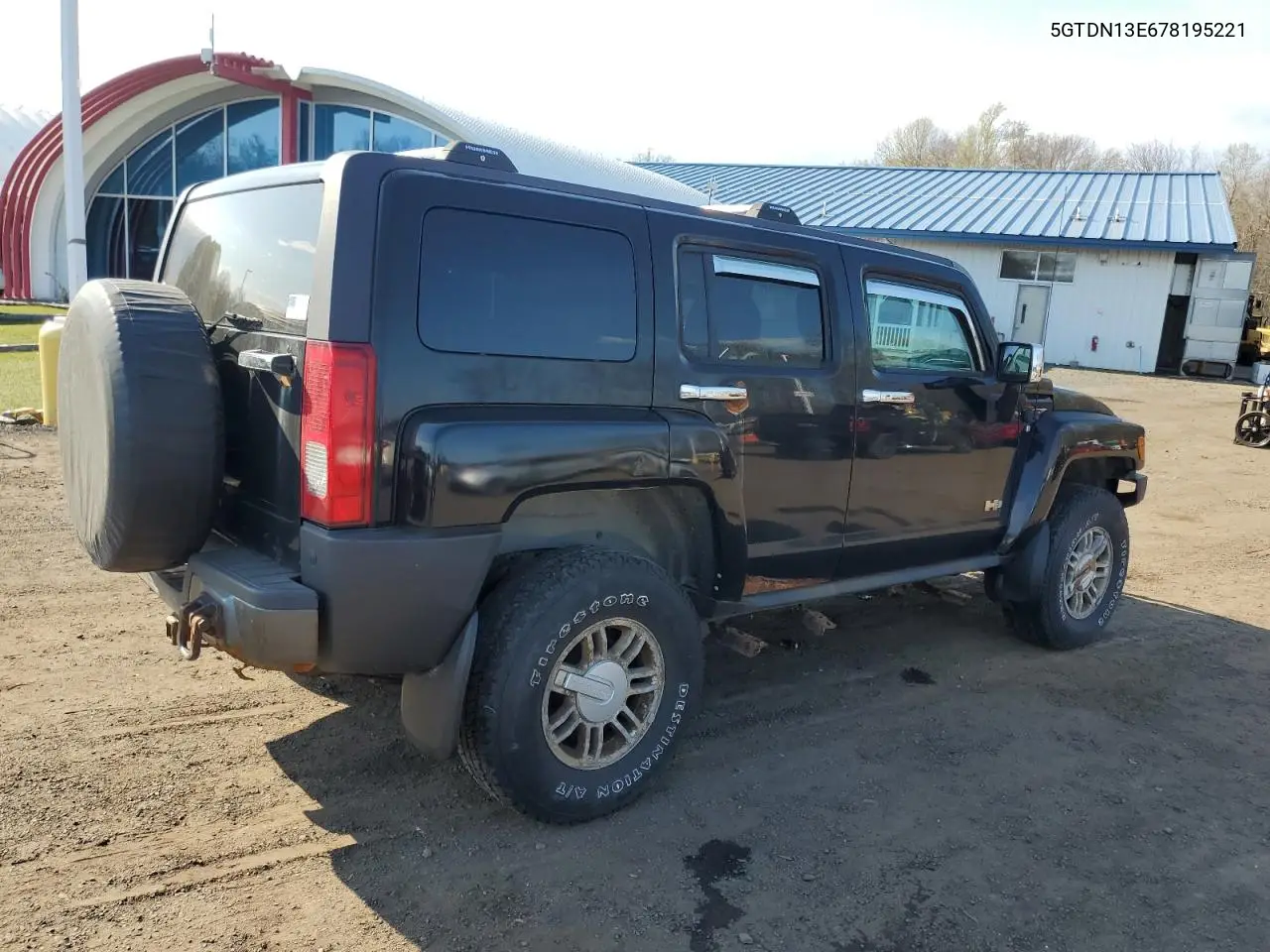 2007 Hummer H3 VIN: 5GTDN13E678195221 Lot: 53289125