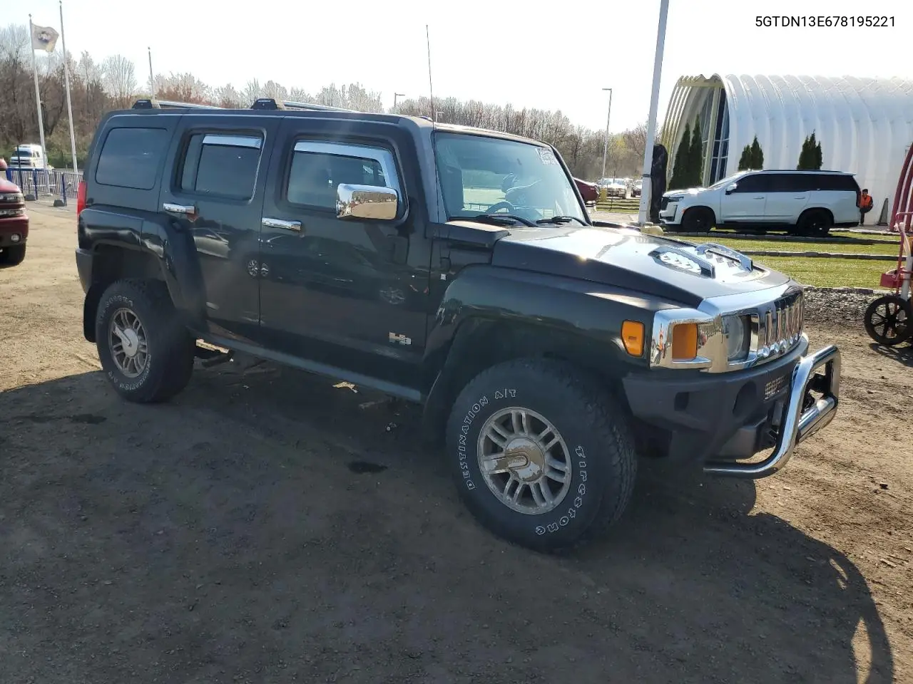 2007 Hummer H3 VIN: 5GTDN13E678195221 Lot: 53289125