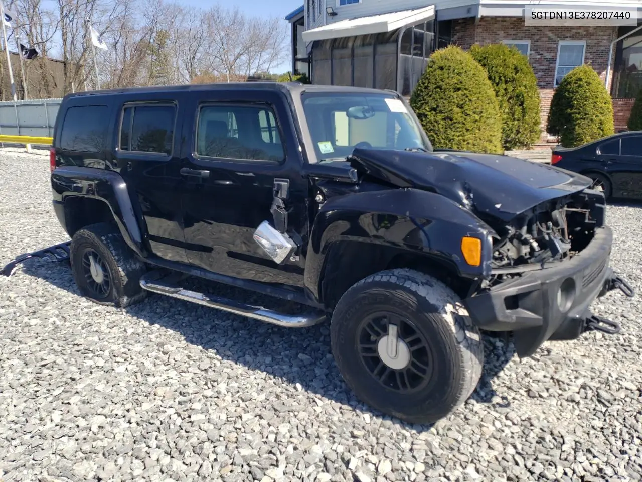 2007 Hummer H3 VIN: 5GTDN13E378207440 Lot: 53553295