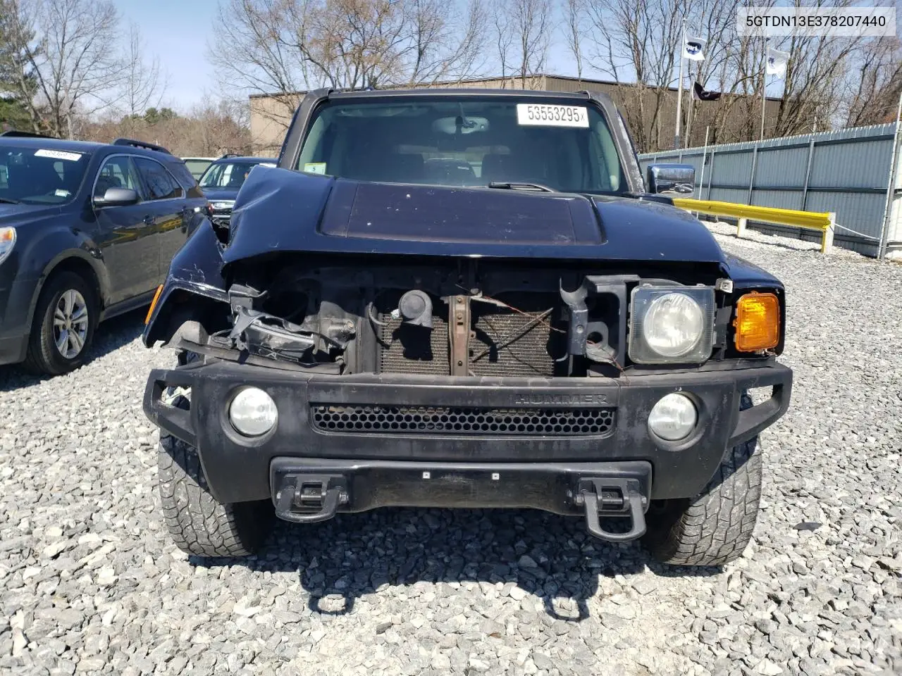 2007 Hummer H3 VIN: 5GTDN13E378207440 Lot: 53553295