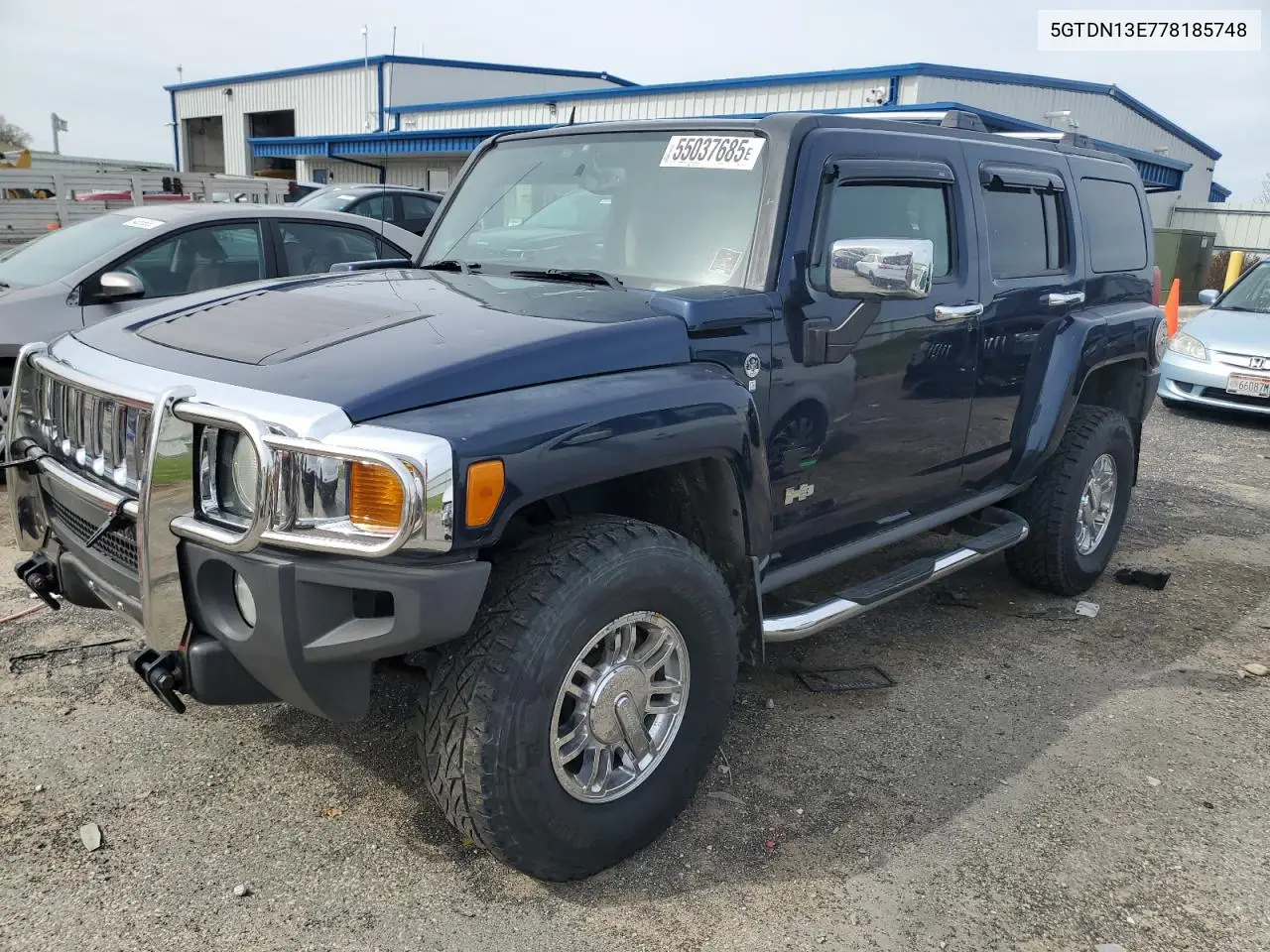 2007 Hummer H3 VIN: 5GTDN13E778185748 Lot: 55037685