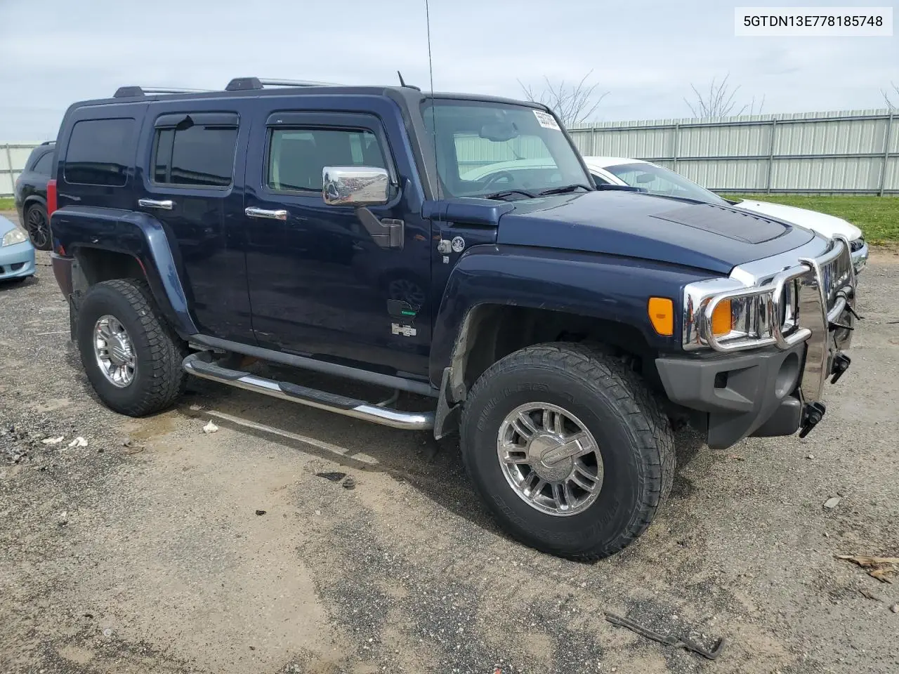 2007 Hummer H3 VIN: 5GTDN13E778185748 Lot: 55037685