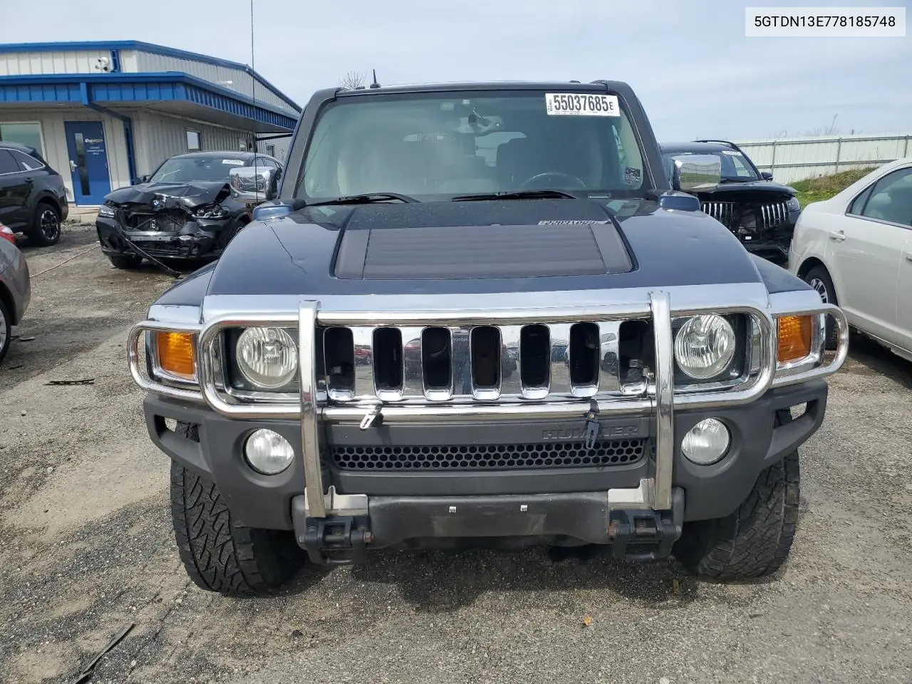 2007 Hummer H3 VIN: 5GTDN13E778185748 Lot: 55037685