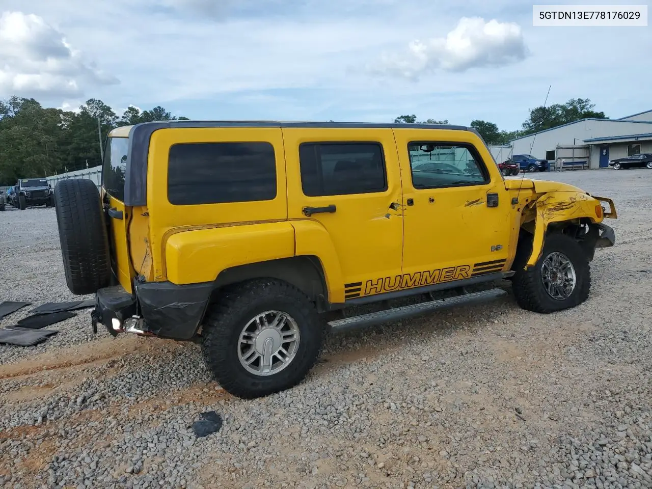 2007 Hummer H3 VIN: 5GTDN13E778176029 Lot: 55097725