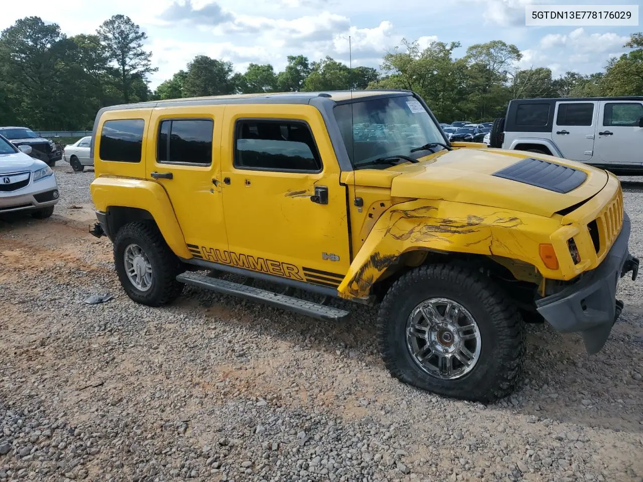 2007 Hummer H3 VIN: 5GTDN13E778176029 Lot: 55097725