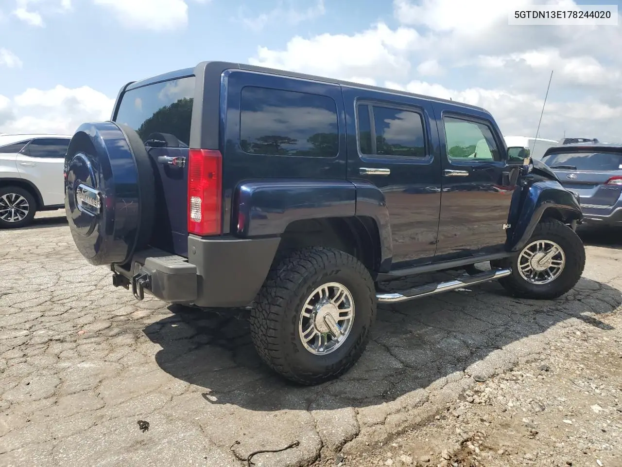2007 Hummer H3 VIN: 5GTDN13E178244020 Lot: 55642585