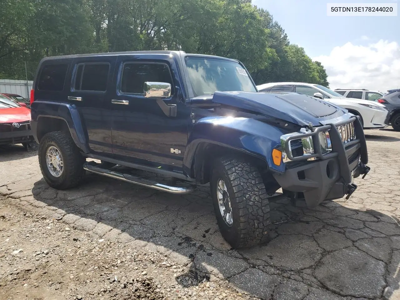2007 Hummer H3 VIN: 5GTDN13E178244020 Lot: 55642585