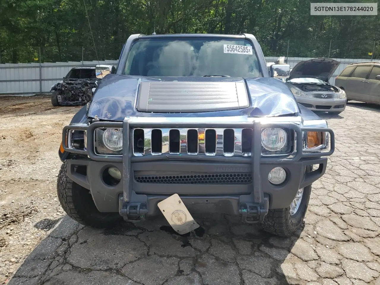 2007 Hummer H3 VIN: 5GTDN13E178244020 Lot: 55642585