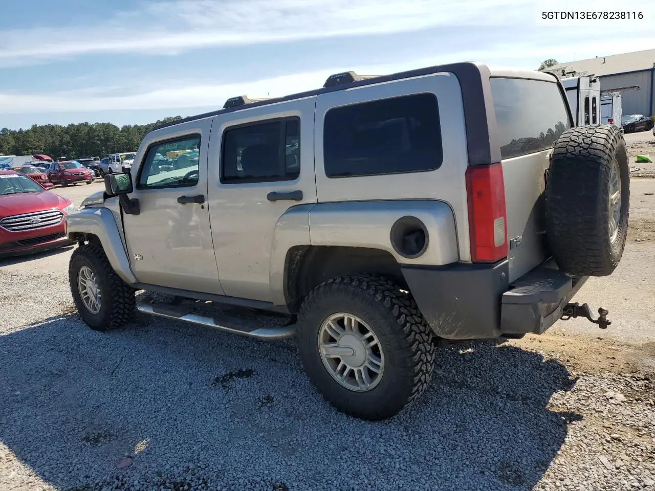 2007 Hummer H3 VIN: 5GTDN13E678238116 Lot: 55759035