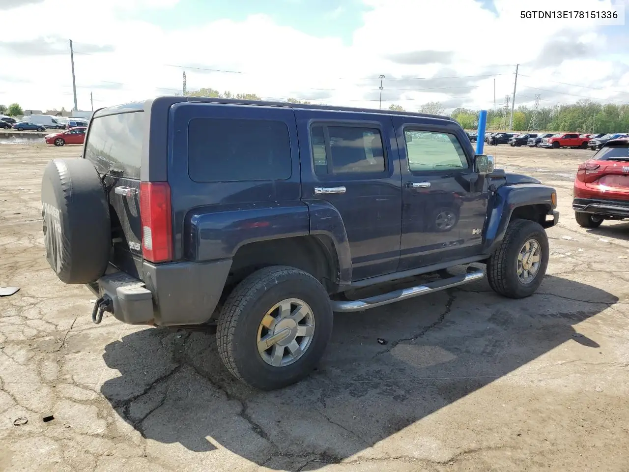 2007 Hummer H3 VIN: 5GTDN13E178151336 Lot: 56131365