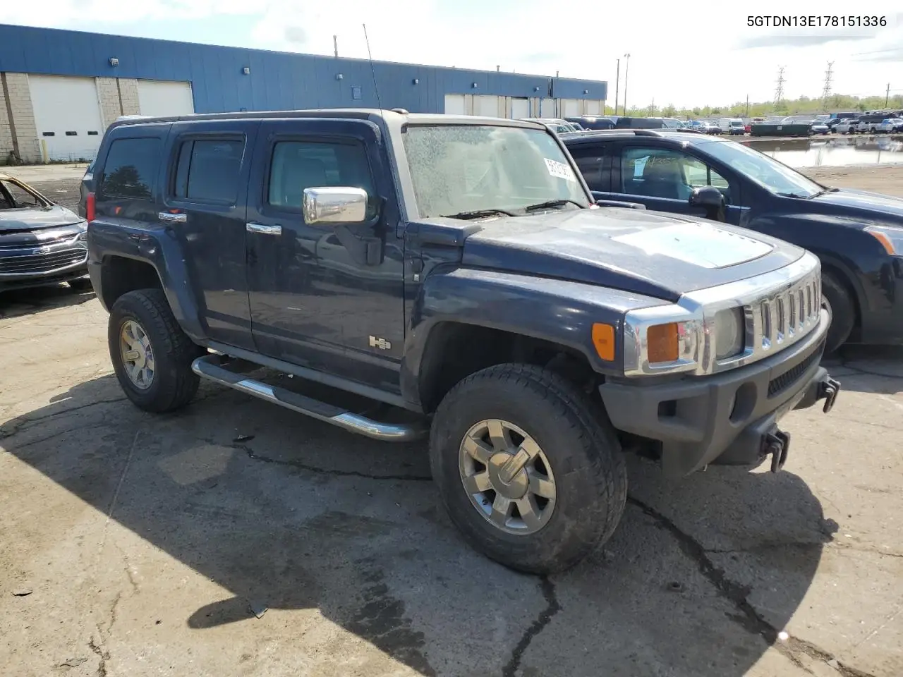 2007 Hummer H3 VIN: 5GTDN13E178151336 Lot: 56131365