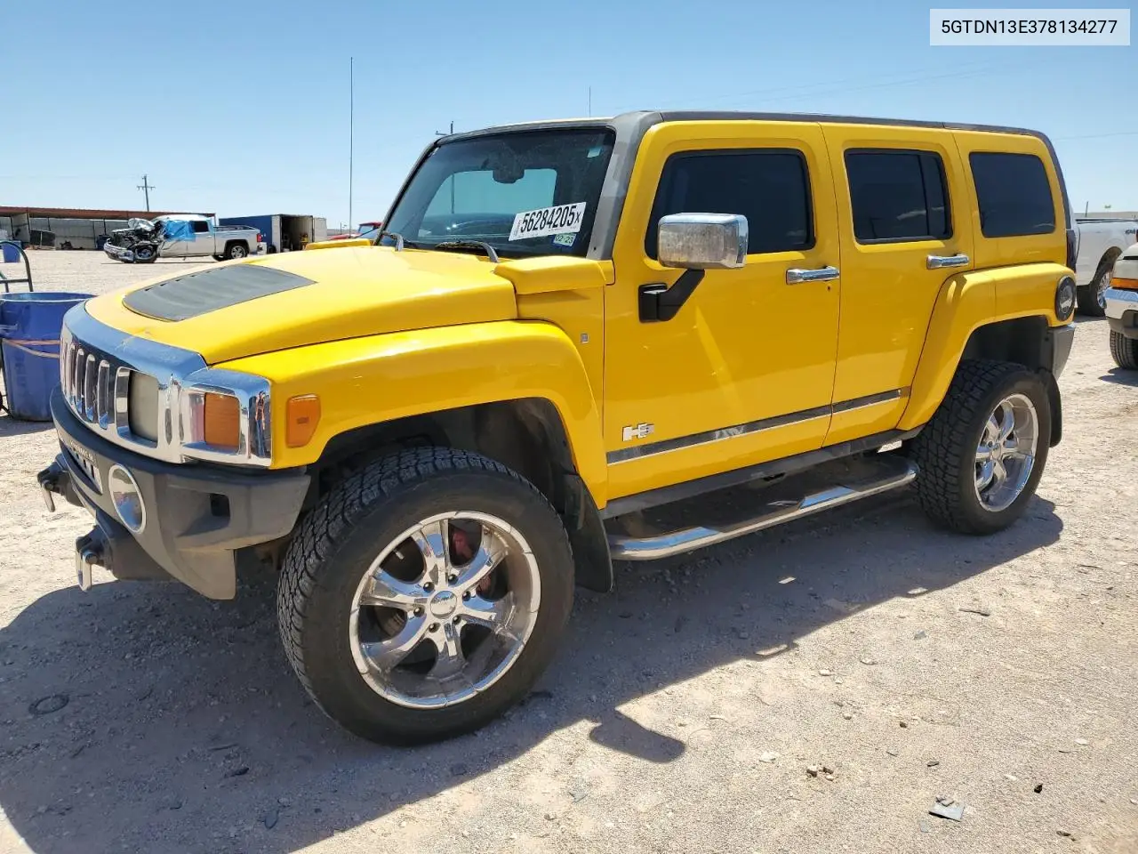2007 Hummer H3 VIN: 5GTDN13E378134277 Lot: 56284205