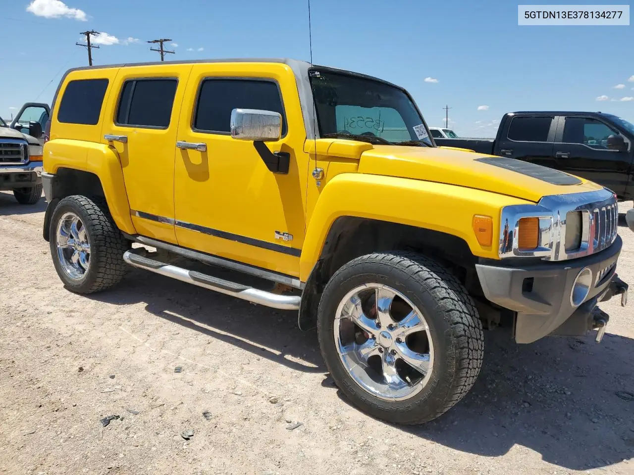 2007 Hummer H3 VIN: 5GTDN13E378134277 Lot: 56284205
