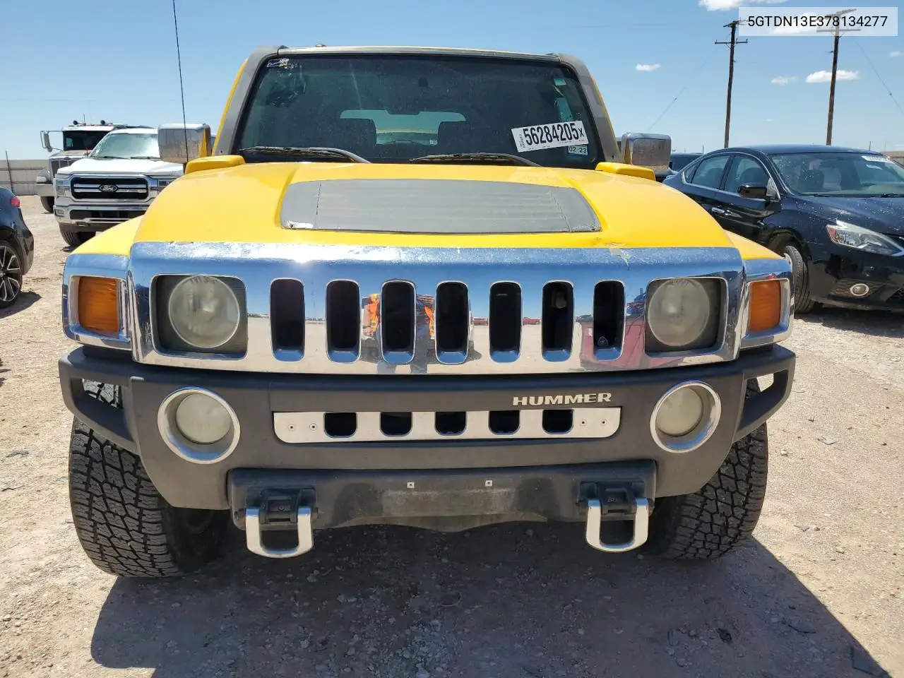 2007 Hummer H3 VIN: 5GTDN13E378134277 Lot: 56284205