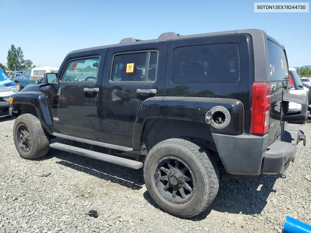 2007 Hummer H3 VIN: 5GTDN13EX78244730 Lot: 57653135