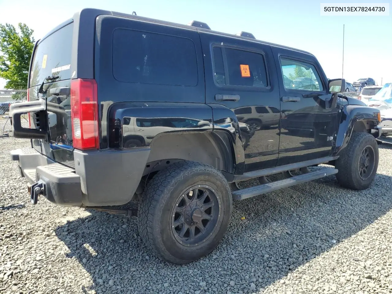 2007 Hummer H3 VIN: 5GTDN13EX78244730 Lot: 57653135