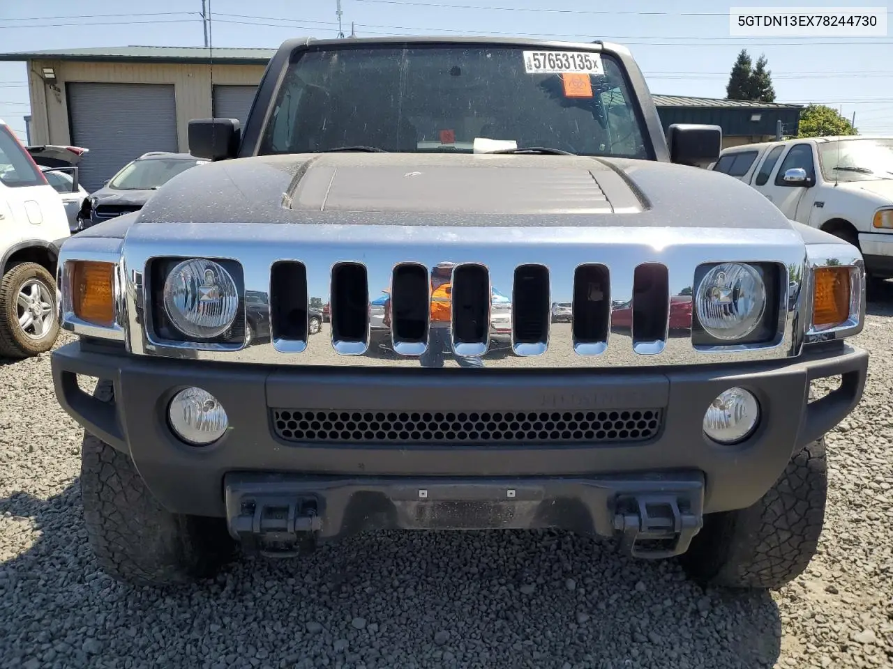 2007 Hummer H3 VIN: 5GTDN13EX78244730 Lot: 57653135