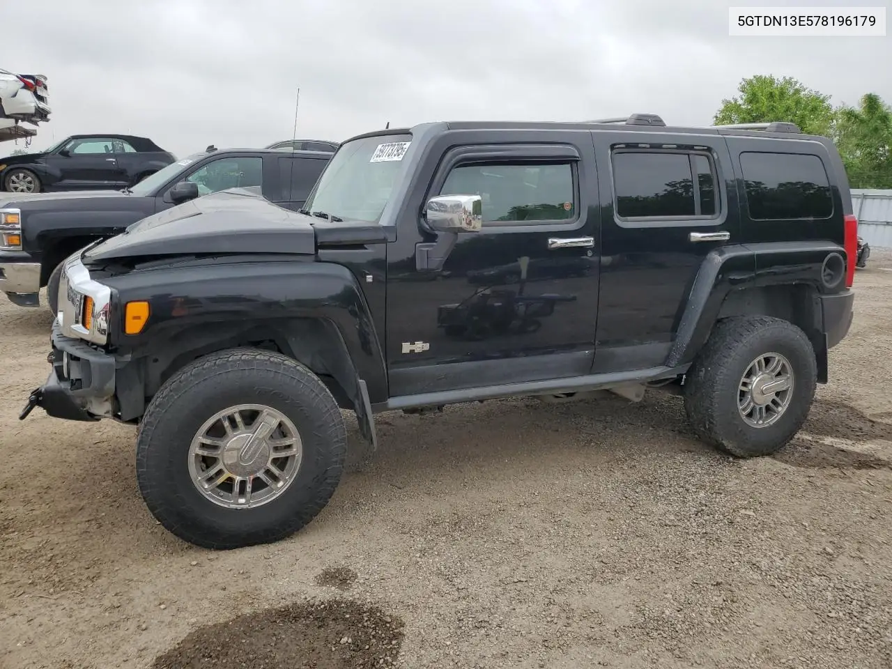 2007 Hummer H3 VIN: 5GTDN13E578196179 Lot: 59773795