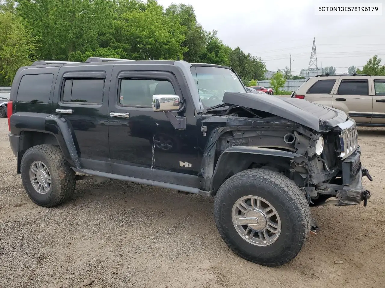 2007 Hummer H3 VIN: 5GTDN13E578196179 Lot: 59773795