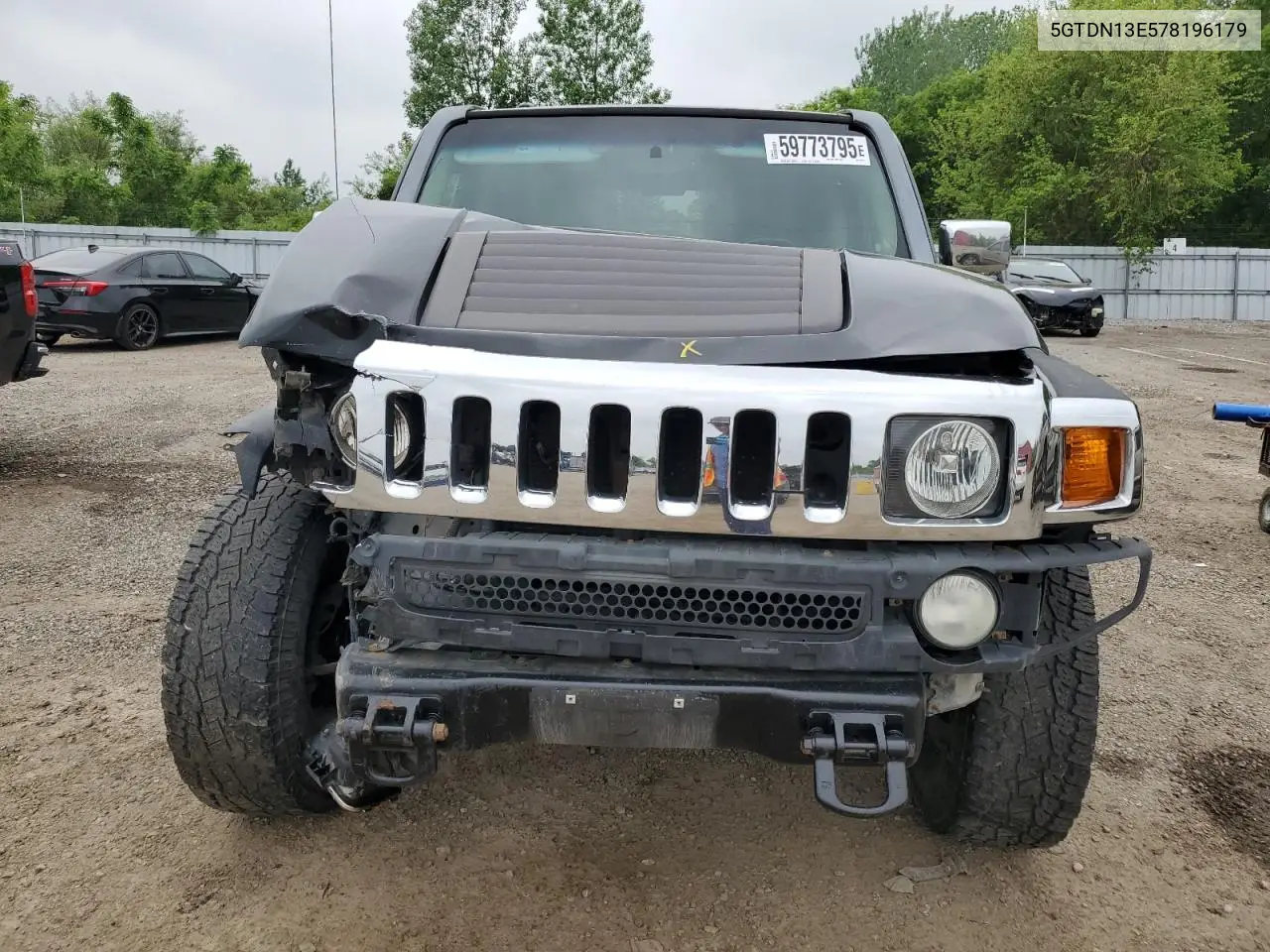 2007 Hummer H3 VIN: 5GTDN13E578196179 Lot: 59773795