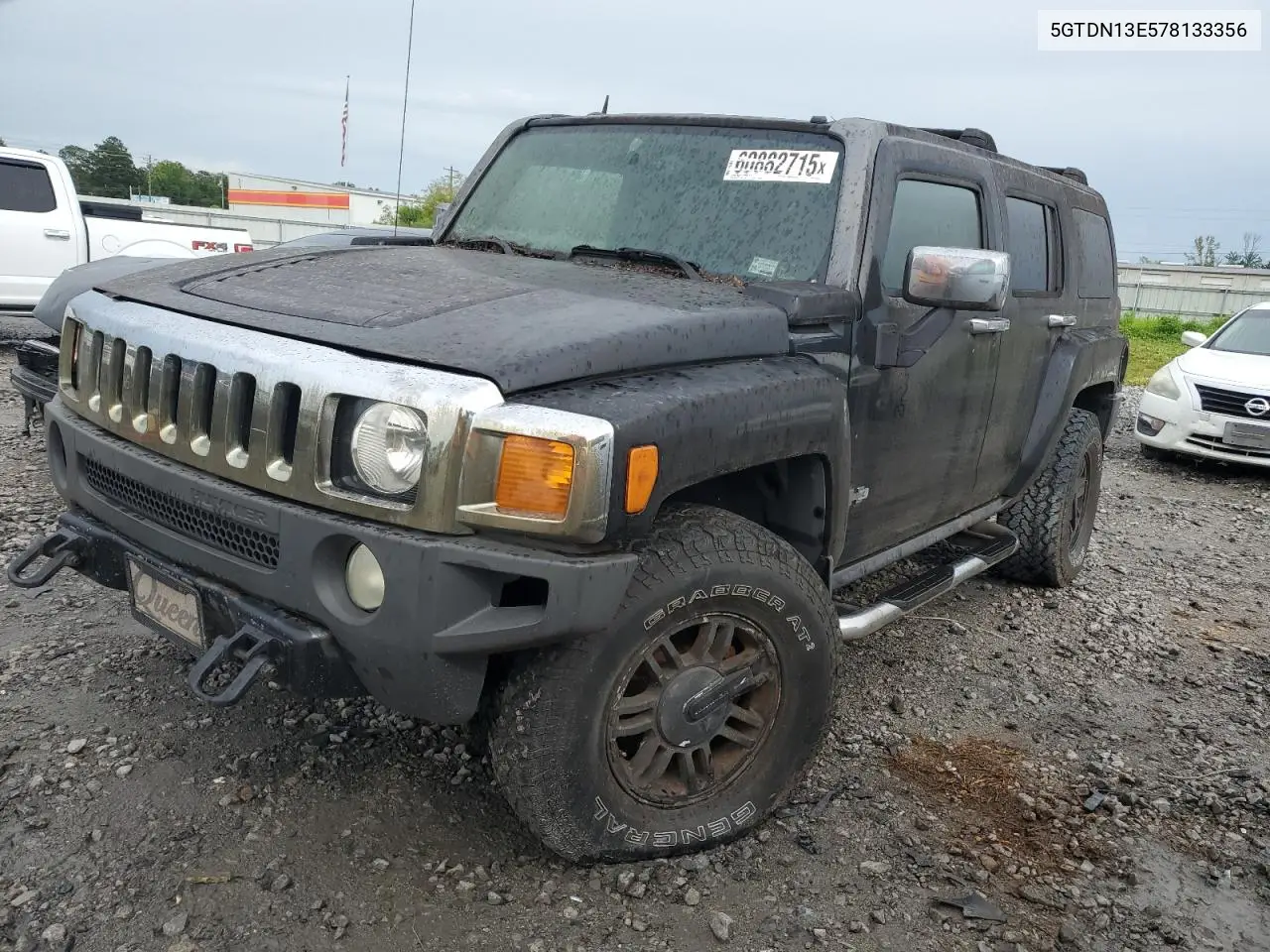 2007 Hummer H3 VIN: 5GTDN13E578133356 Lot: 60882715