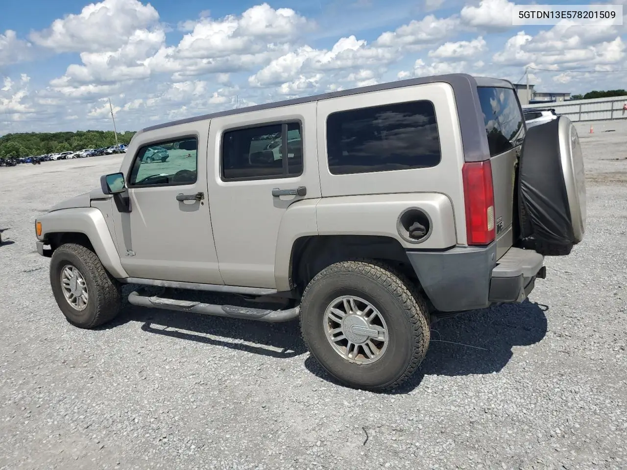 2007 Hummer H3 VIN: 5GTDN13E578201509 Lot: 61532785