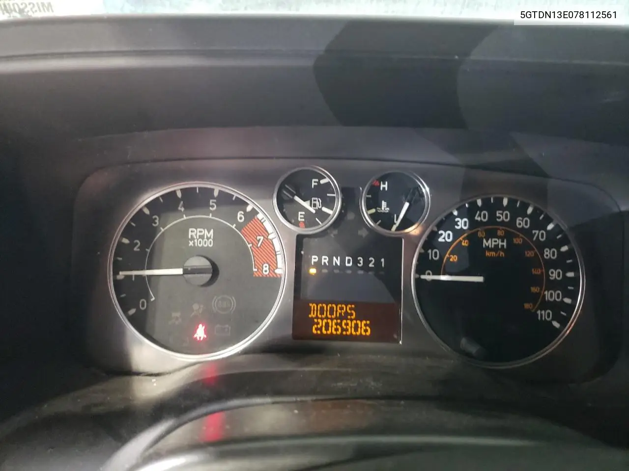 2007 Hummer H3 VIN: 5GTDN13E078112561 Lot: 61551935