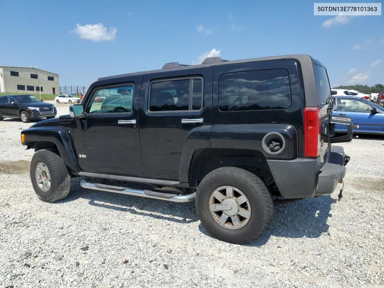 2007 Hummer H3 VIN: 5GTDN13E778101363 Lot: 61795975