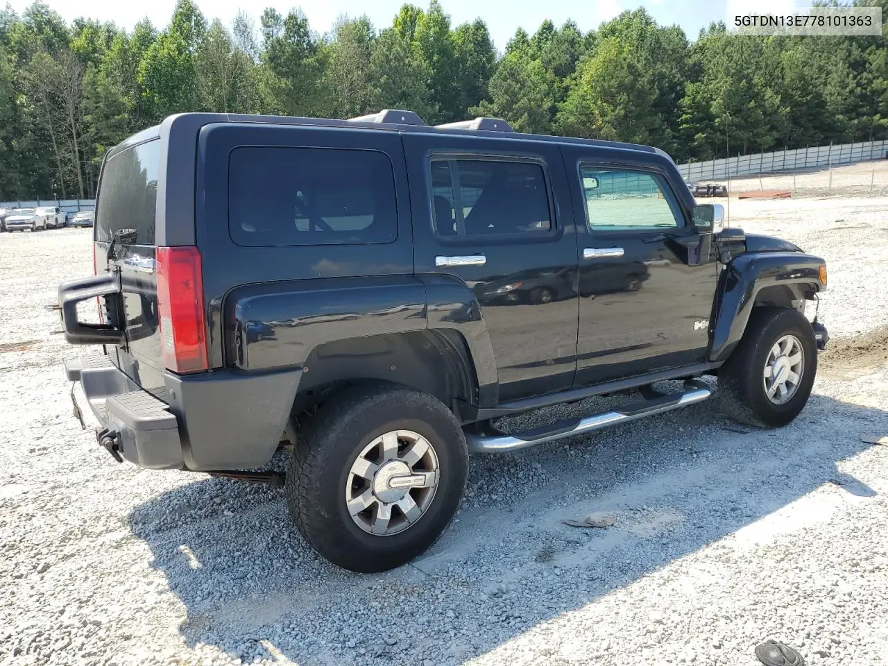 2007 Hummer H3 VIN: 5GTDN13E778101363 Lot: 61795975