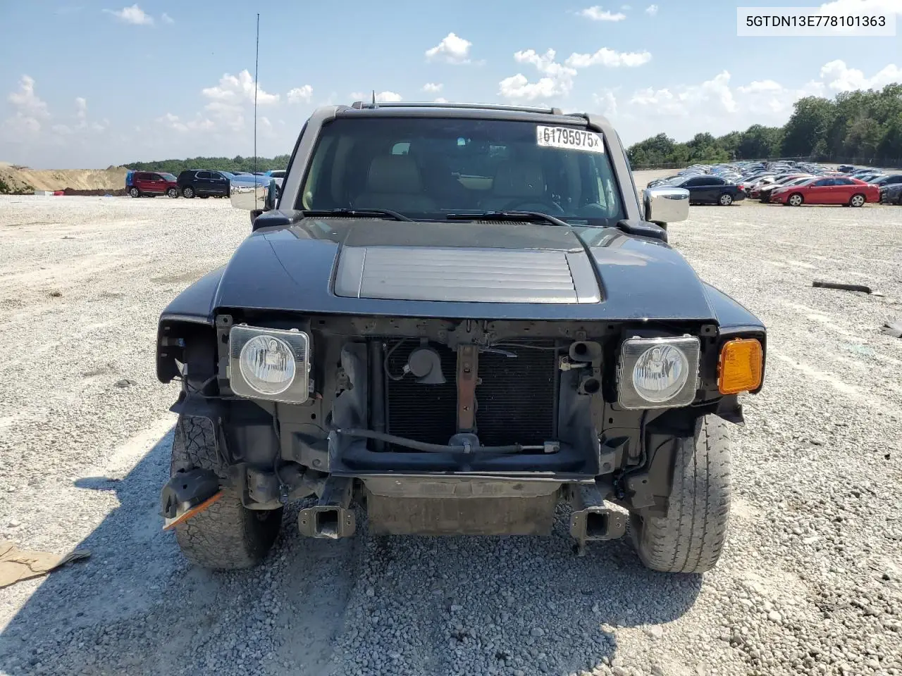 2007 Hummer H3 VIN: 5GTDN13E778101363 Lot: 61795975