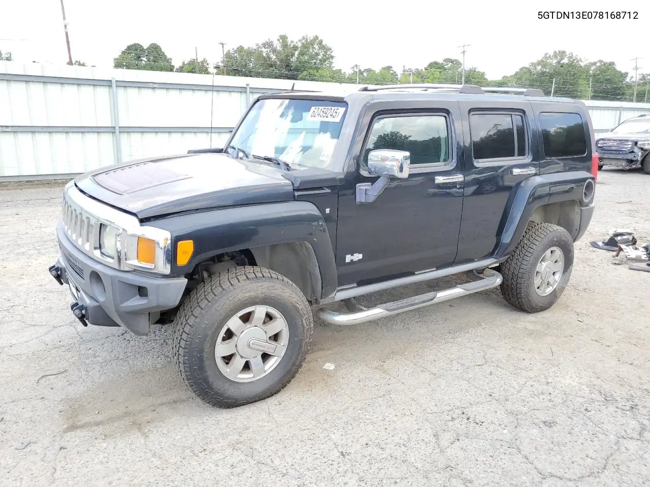 2007 Hummer H3 VIN: 5GTDN13E078168712 Lot: 62459245