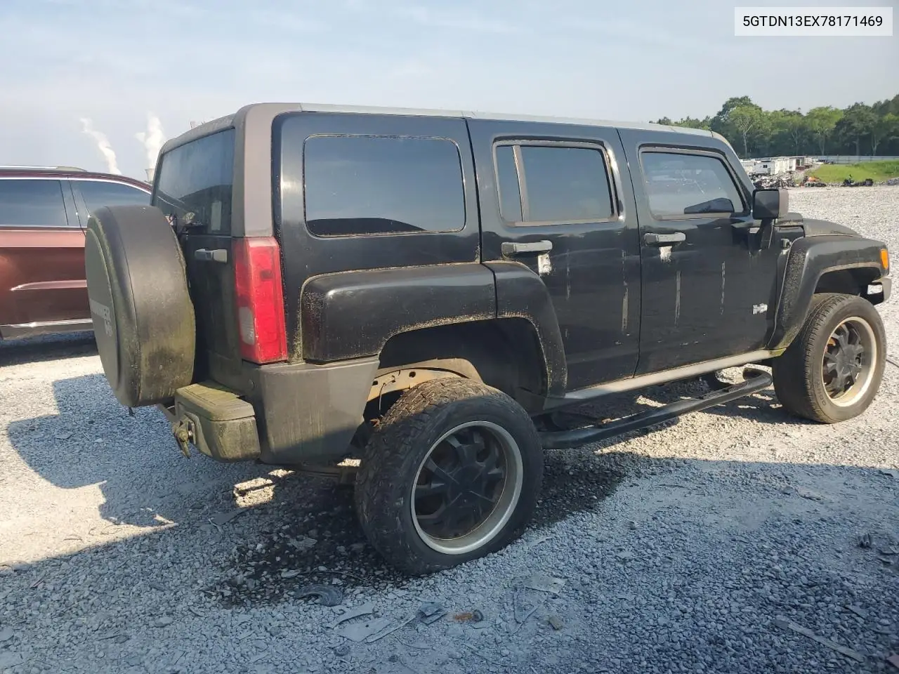 2007 Hummer H3 VIN: 5GTDN13EX78171469 Lot: 62571565