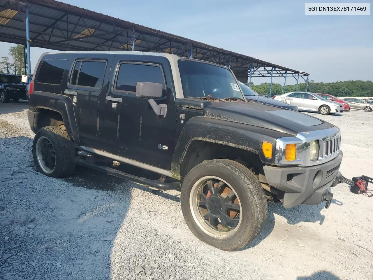 2007 Hummer H3 VIN: 5GTDN13EX78171469 Lot: 62571565